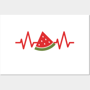 heart watermelon graphic for fruit likers awesome matching couple family cute Posters and Art